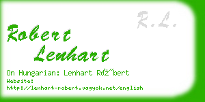 robert lenhart business card